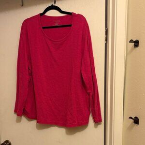 Talbots Bright Pink Long Sleeve Top
